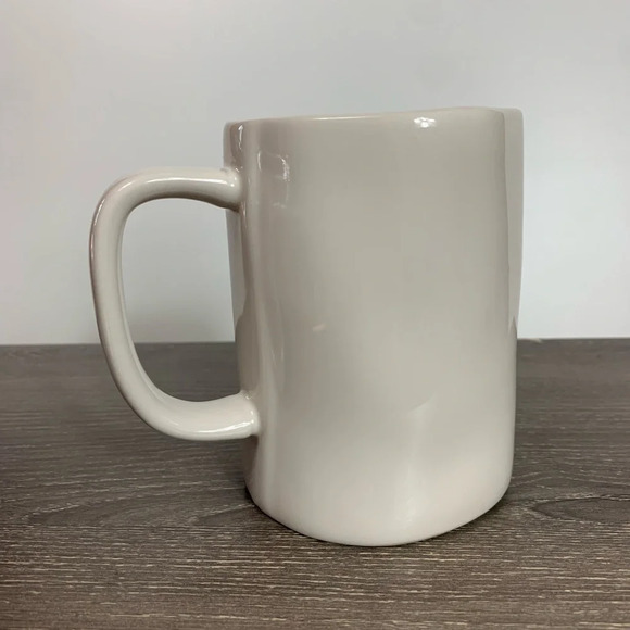 Rae Dunn Coffee Mug Be Present White Black Ceramic Letters Script Magenta - Picture 4 of 6